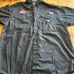 Columbia PFG Ohio State Buckeyes Vented Fishing Shirt Black XXL